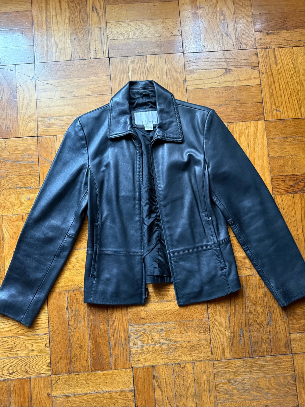Nine West Black Leather Jacket